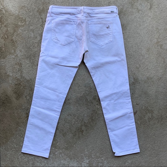 DL1961 White Riley Distressed Boyfriend Jeans - Picture 4 of 5